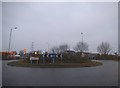 Roundabout on Leighton Road, Leighton Buzzard in LU7 4DA