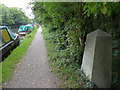 Boundary marker stone along the towpath in WD3 8UR