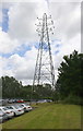 Car park and electricity pylon, north of Chain Caul Way in PR2 1QB