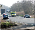 Ambulance on the A47 road in NR20 3SP