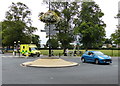 Roundabout in the centre of Harefield in UB9 6JT