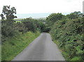 Looking downhill towards Tyddyn Felin in LL43 2AG