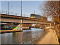 Metrolink Bridge over the Bridgewater Canal near Pomona in M15 5AH