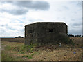 Pillbox and ploughed field near The Grove, Brandiston in NR10 4PF