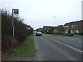 Bus stop on Marley Road in PE27 3DS