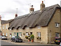 Thatched cottages in Podington in Podington