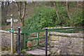 Footbridge over the River Sett in SK22 2LR