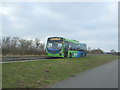 Bus on the Cambridge Guided Busway in CB24 8QH