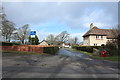 Road into Marr Playing Fields in KA10 7BY