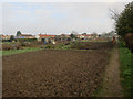 Footpath by allotments, Hilgay in PE38 0JR
