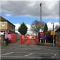 Dunstable Road entrance to Maidenhall Primary School, west Luton in LU4 8EJ