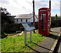 Grade II listed red phonebox, Llangynwyd in CF34 0DY
