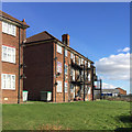 Rear of Dunstable Court flats, Dunstable Road, Luton in LU4 8HE