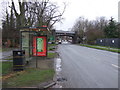 Bus stop and shelter on Hinckley Road (A47) in CV11 4BL