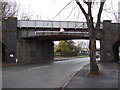 Disused railway bridge over Hinckley Road (A47) in CV11 4BL