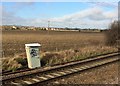 View from a Peterborough-London train - Graffiti in the countryside in SG18 9FP