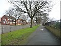 Cycleway on Temple Park Road pavement in South Shields