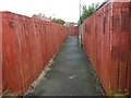 Public footpath from Fenton Avenue to Bywell Avenue [1] in NE34 7HX