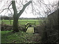 Footbridge near Hepworth Farm in WF8 3HF