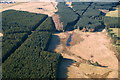 Oschie Wood and Berwick, near Hatton of Fintray, from the air in AB21 0YR