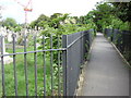 Footpath through Hampstead Cemetery in NW2 1HJ