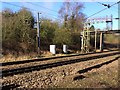 View from a Peterborough-London train - Lineside railway equipment in EN6 2NU