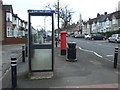 George VI postbox and telephone box on Rotherham Road, Holbrooks in CV6 6NJ