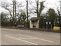 Bus shelter and post box, Longhirst Colliery in Longhirst