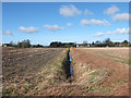Drainage ditch and footpath between Sandy Lane and Black Moor Road, Mawdesley in Mawdesley