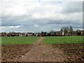 Field path approaching Cotgrave in Rushcliffe District (B)