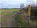 Public footpath on the edge of Wigston Magna in LE18 3RQ