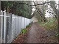 Footpath to the north of Codnor Gate Industrial Estate in DE5 3NW