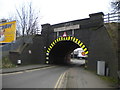 Railway bridge over Barkby Road, Rushey Fields in LE5 0BN