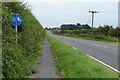 Path and cycleway along the A1077 Barrow Road in DN19 7FG