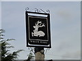 Hanging sign of the 'White Hart' at Rockland in Rockland All Saints