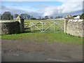 Gated entrance to the nurseries, West Layton in DL11 7YR