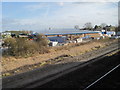 View from a Peterborough-London train - Industrial estate, Huntingdon in PE29 3FD
