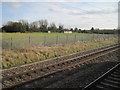 View from a Peterborough-London train - Playing field at Great Paxton in PE19 6RF
