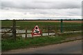 No abseiling? Sign on fence by River Till in Broxholme Lane in LN1 2GQ