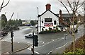Pub and road junctions, Middlewich in CW10 9QE