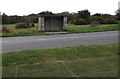 Bus stop and shelter in Pyle & Kenfig golf course, Kenfig in CF33 4PU