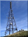 Trig point and communications mast on summit of Ward of Bressay in ZE2 9ER