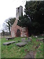 The ruins of St Peter's Church, Llanbedr D C in LL15 1YR