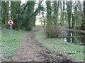 Road sign on a bridleway, Offley in SG5 3DE