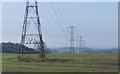 Electricity pylons crossing East Leicestershire in LE7 9YB