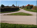 Road junction and grass triangle in Bitchfield and Bassingthorpe
