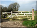 Gate into fields north of Norwich Road in NR9 5DB