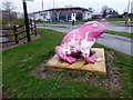 Pink frog at Melton Grange in HU14 3HP