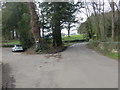 Road Junction at The North Lodge of Beaufront Castle in Sandhoe