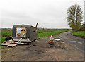 Travellers' caravan on Back River Drove in BA6 9QY